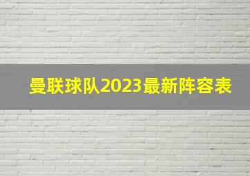 曼联球队2023最新阵容表