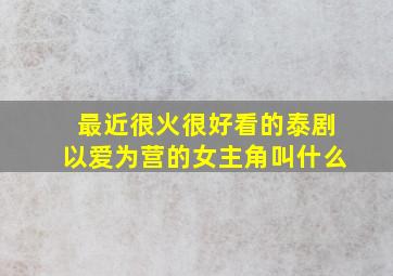 最近很火很好看的泰剧以爱为营的女主角叫什么