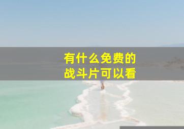 有什么免费的战斗片可以看