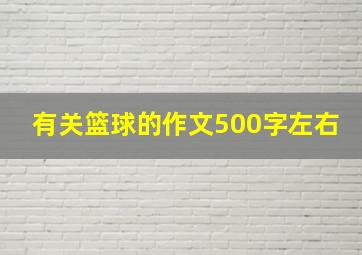 有关篮球的作文500字左右