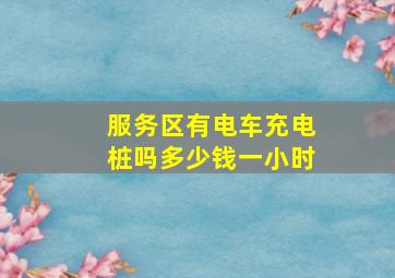 服务区有电车充电桩吗多少钱一小时