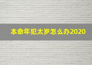 本命年犯太岁怎么办2020