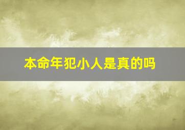 本命年犯小人是真的吗