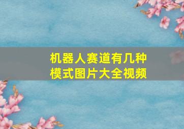 机器人赛道有几种模式图片大全视频