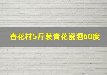 杏花村5斤装青花瓷酒60度