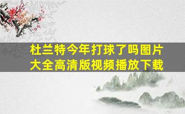 杜兰特今年打球了吗图片大全高清版视频播放下载