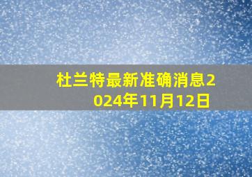 杜兰特最新准确消息2024年11月12日