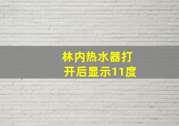 林内热水器打开后显示11度