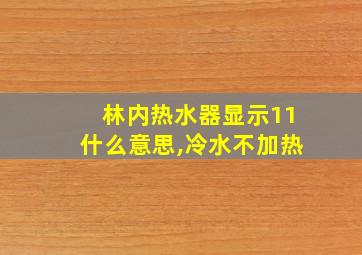 林内热水器显示11什么意思,冷水不加热