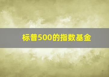 标普500的指数基金