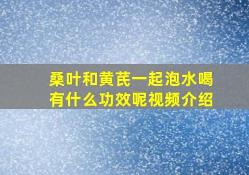 桑叶和黄芪一起泡水喝有什么功效呢视频介绍