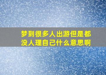 梦到很多人出游但是都没人理自己什么意思啊