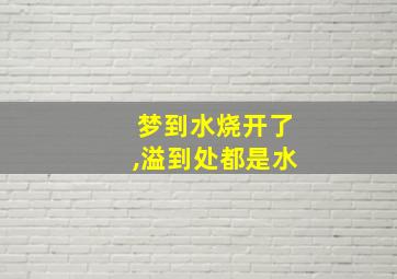 梦到水烧开了,溢到处都是水