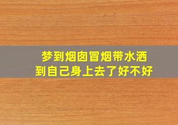 梦到烟囱冒烟带水洒到自己身上去了好不好