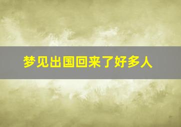 梦见出国回来了好多人