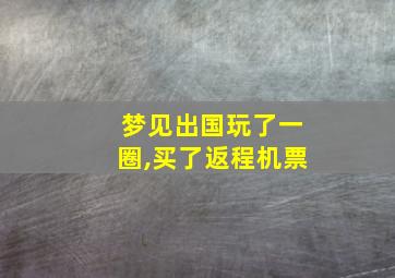 梦见出国玩了一圈,买了返程机票