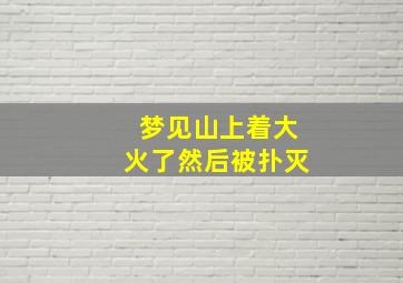 梦见山上着大火了然后被扑灭