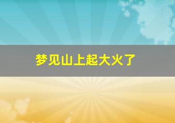 梦见山上起大火了