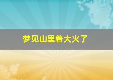 梦见山里着大火了