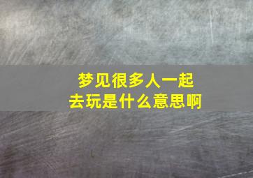 梦见很多人一起去玩是什么意思啊