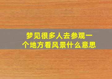 梦见很多人去参观一个地方看风景什么意思