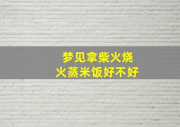 梦见拿柴火烧火蒸米饭好不好