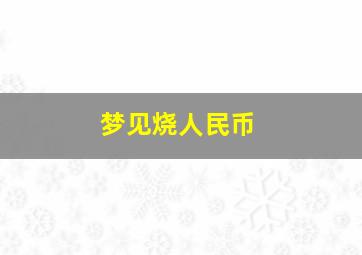 梦见烧人民币