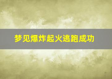 梦见爆炸起火逃跑成功