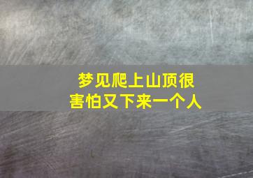 梦见爬上山顶很害怕又下来一个人