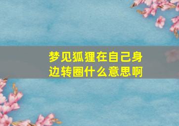 梦见狐狸在自己身边转圈什么意思啊