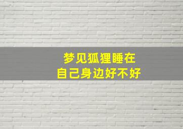 梦见狐狸睡在自己身边好不好