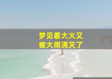 梦见着大火又被大雨浇灭了