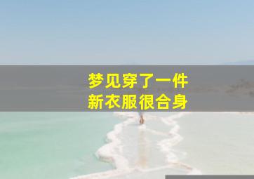 梦见穿了一件新衣服很合身