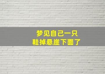 梦见自己一只鞋掉悬崖下面了