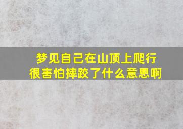 梦见自己在山顶上爬行很害怕摔跤了什么意思啊