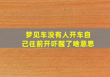 梦见车没有人开车自己往前开吓醒了啥意思