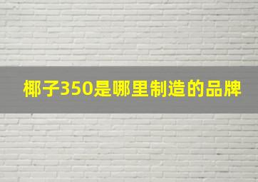 椰子350是哪里制造的品牌