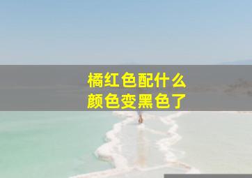 橘红色配什么颜色变黑色了