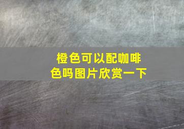 橙色可以配咖啡色吗图片欣赏一下