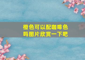 橙色可以配咖啡色吗图片欣赏一下吧