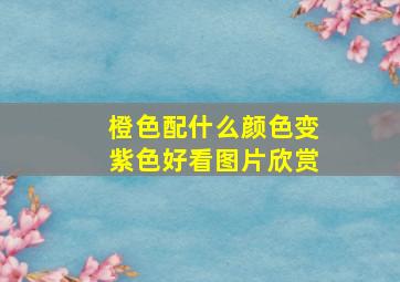 橙色配什么颜色变紫色好看图片欣赏