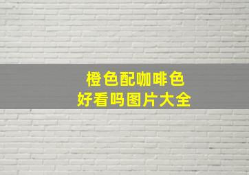 橙色配咖啡色好看吗图片大全