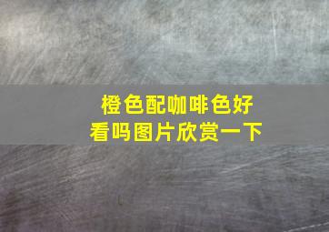 橙色配咖啡色好看吗图片欣赏一下