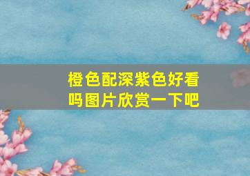 橙色配深紫色好看吗图片欣赏一下吧