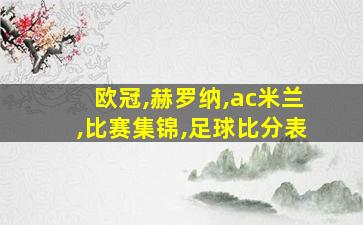 欧冠,赫罗纳,ac米兰,比赛集锦,足球比分表