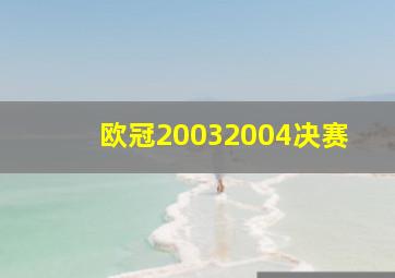 欧冠20032004决赛