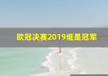 欧冠决赛2019谁是冠军