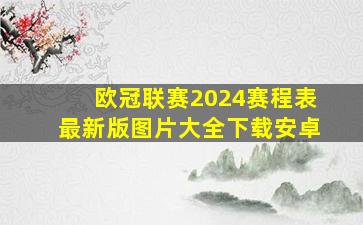 欧冠联赛2024赛程表最新版图片大全下载安卓