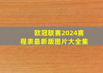 欧冠联赛2024赛程表最新版图片大全集