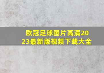 欧冠足球图片高清2023最新版视频下载大全